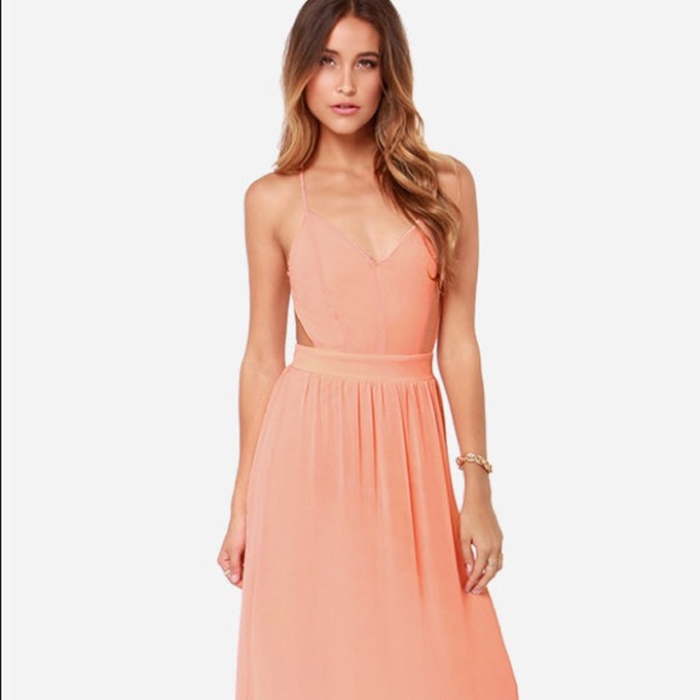 Lulus backless maxi dress